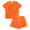 Officiële Voetbalshirt + Korte Broek Doelman Engeland EK 2024 Oranje - Kids